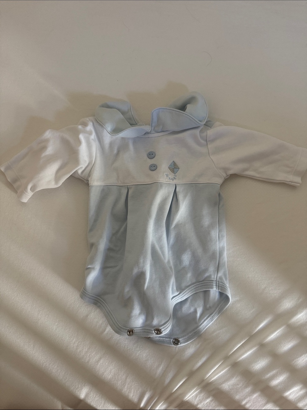 Classic Blue & White Baby One-Piece Bodysuit